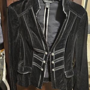 White House Black Market Black Velvet Blazer